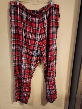 Victoria's Secret Red and Black Plaid Lounge Pants